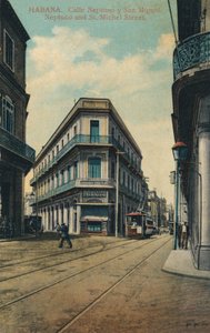 Habana. Calle Neptuno y San Miguel. Rue Neptuno et Saint-Michel, 1916