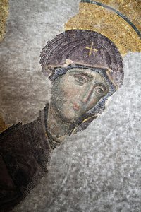 Mosaïque Deesis de Sainte-Sophie - Vierge Marie, Istanbul, Turquie