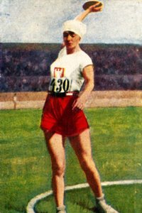 Halina Konopacka de Pologne, championne du monde de lancer du disque, 1928