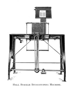 Machine de stéréotypie Hall Braille, 1919