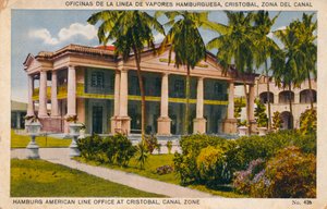 Bureau de la Hamburg American Line à Cristobal, Zone du Canal, vers 1920s
