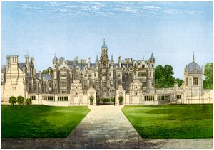 Manoir de Harlaxton, Lincolnshire, maison de la famille Gregory, vers 1880