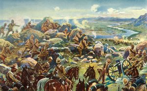Bloquer Cronje - Le général French bloquant le passage à Koodoosrand Drift, 1901