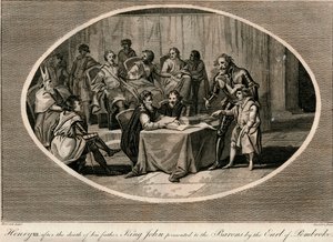 Henri III présenté aux barons par le comte de Pembroke, 1216 - Unbekannt