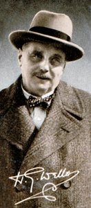 Herbert George HG Wells 1866-1946, écrivain anglais, 1935