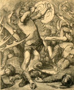 Hereward se frayant un chemin à travers l