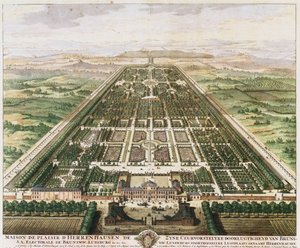 Herrenhausen : Château et jardins, vers 1745 - Unbekannt