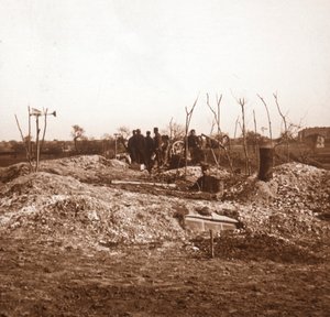 Batterie cachée, vers 1914-1918