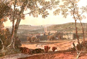 High Wycombe depuis la route de Marlow, c1802