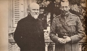 Sa Majesté avec le président Poincaré au quartier général britannique en France, vers 1916, 1935 - Unbekannt