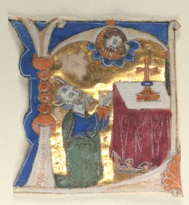 Initiale historiée excisée d