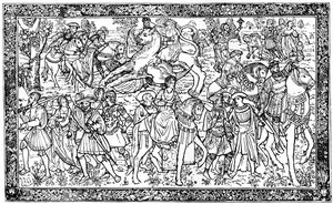 Figures historiques et allégoriques, tapisserie au palais de Hampton Court, Richmond, Londres, 1930 - Unbekannt