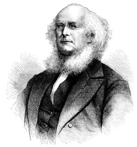 Horace Greeley, éditeur de journaux américain, politicien et réformateur, vers 1880