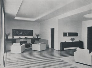 Maison à Bucarest par Rudolf Frankel - Le salon, 1942