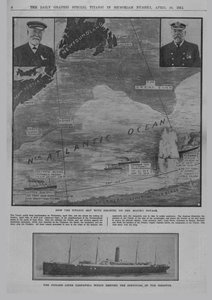 Comment le Titanic a rencontré le désastre..., et le paquebot Cunard Carpathia..., 20 avril 1912