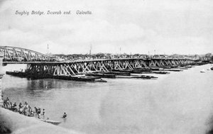 Pont Howrah sur la rivière Hooghly, Calcutta, Inde, début du 20e siècle - Unbekannt