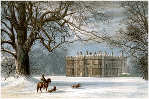 Howsham Hall, Yorkshire, maison de la famille Cholmley, vers 1880