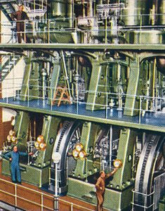 Énorme moteur de pompage à triple expansion, 1938