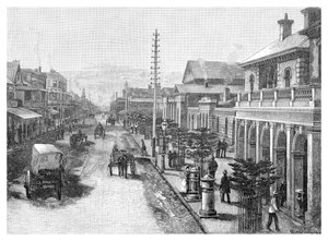 Rue Hunter, Newcastle, Nouvelle-Galles du Sud, Australie, 1886