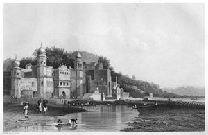 Hurdwar, lieu de pèlerinage hindou, Inde, vers 1860