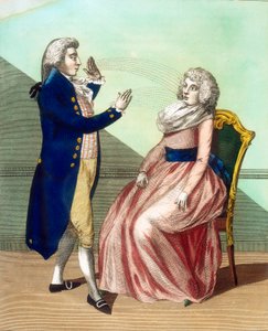 Hypnotiseur hypnotisant un patient, c1795