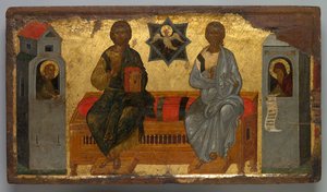 Icône de la Trinité du Nouveau Testament, vers 1450 - Unbekannt