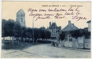 Île-de-France, Essonne (91), Soisy-sur-École : Place de l