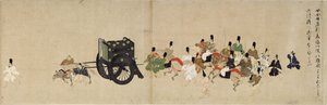 Conte illustré de la guerre civile de Heiji La visite impériale à Rokuhara 5 rouleau, 13e siècle