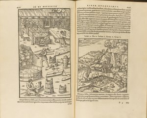 Illustration de De re metallica libri XII par Georgius Agricola, 1556