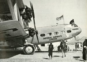 Avion biplan Handley-Page HP 42 de Imperial Airways Hanno, Gwadar, Baloutchistan, vers 1931-1940 1946