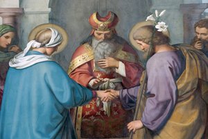 Cathédrale impériale de Spire, peintures de Schraudolph, Joseph et Marie, mariage, Spire, Allemagne - Unbekannt