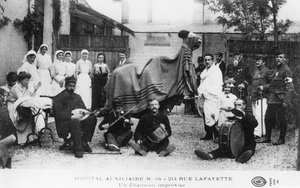 Chameau improvisé, hôpital auxiliaire, Rue Lafayette, Paris, France, Première Guerre mondiale, 1914-1918 - Unbekannt
