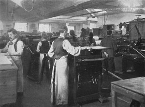 Dans la salle des machines, 1916