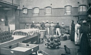Dans la cuisine de la prison de Holloway, Londres, vers 1901