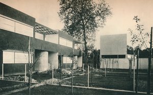 Projet de logements industriels à Pessac, près de Bordeaux. Architectes, Le Corbusier et Pierre Jeanneret