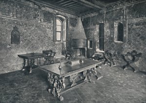 Intérieur, Palazzo Davanzati - Avec table florentine de la fin du 16e siècle, 1928 - Unbekannt