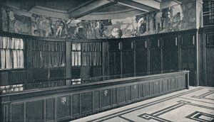 Intérieur des nouveaux bureaux de la Grand Trunk Railway à Londres avec une frise à la tempera de Frank Brangwyn, vers 1909 - Unbekannt