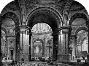 Intérieur de la cathédrale Saint-Paul, Londres, deuxième conception, 17e siècle, 1882