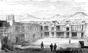 Intérieur de la Résidence Britannique, Caboul, vue vers le sud, 1879, c1880