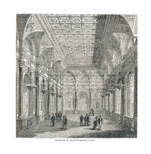 Intérieur du Hall des Drapiers, 1878