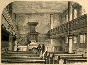 Intérieur de la chapelle morave à Fetter Lane, 1897