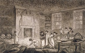 Vue intérieure des locaux de Nathaniel Bentley, Leadenhall Street, City de Londres, 1804 - Unbekannt