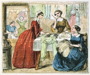 Salle de repassage dans une blanchisserie, 1867