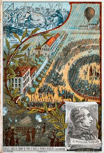 Jacques Charles lance son premier aérostat du Champ de Mars, Paris, 1783, années 1890 - Unbekannt