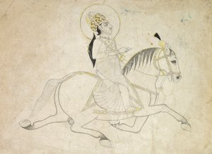 Jai Singh III de Jaipur r. 1818-1835 à cheval, c. 1820