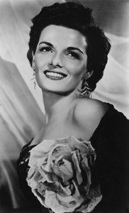 Jane Russell née en 1921, actrice américaine, vers les années 1940