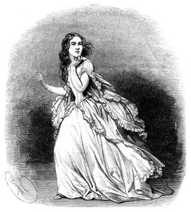 Jenny Lind, soprano connue sous le nom de Rossignol suédois, 1848