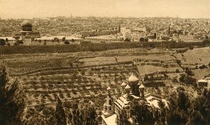 Jérusalem depuis le mont des Oliviers, vers 1918-1939 - Unbekannt