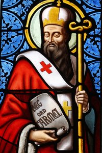 Saint Albert patriarche de Jérusalem vitrail dans l