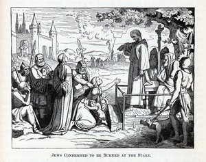 Juifs condamnés à être brûlés sur le bûcher, 1882